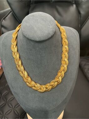 Gold-Tone Braided Rope Necklace - Women Jewelry